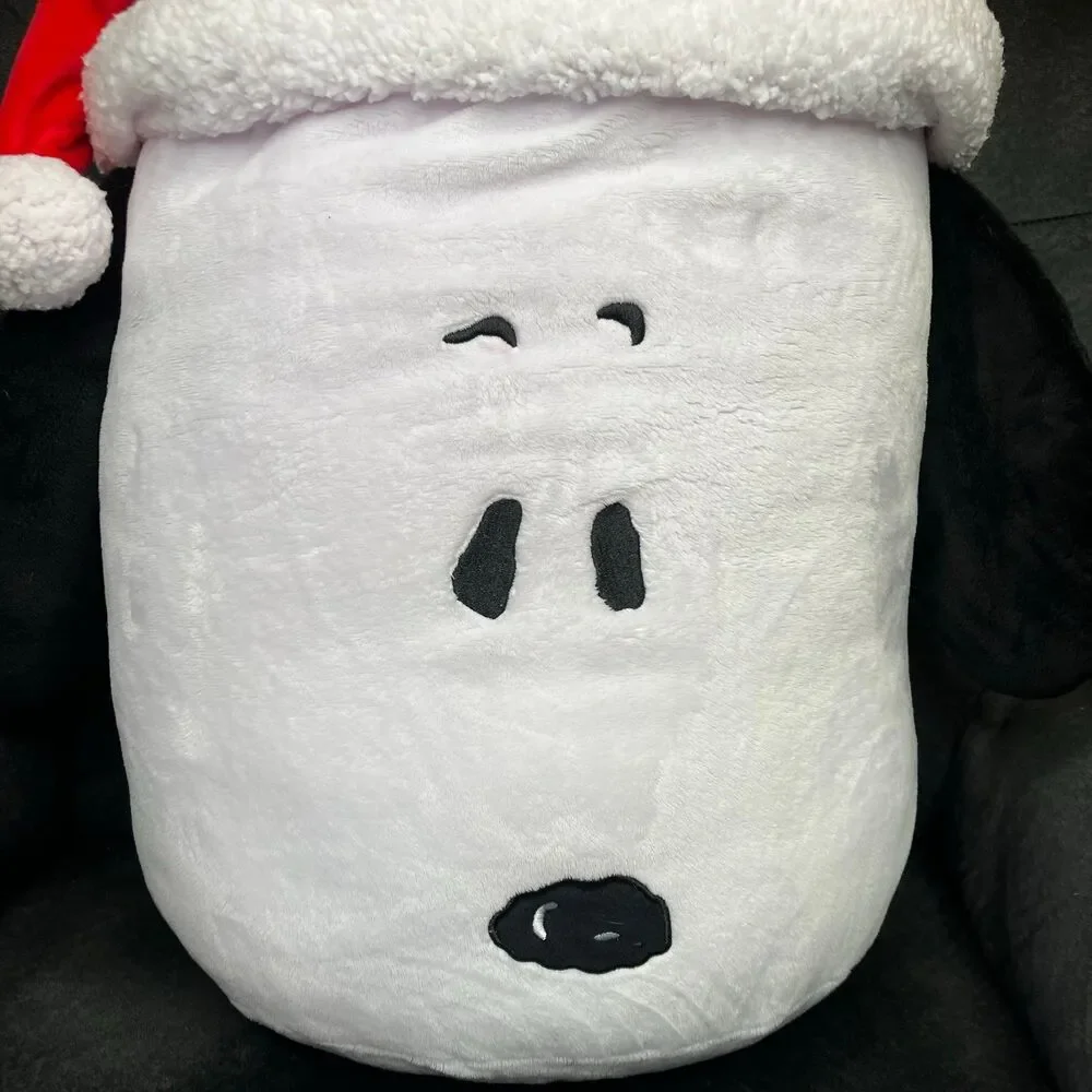 Christmas Peanuts 18” Tall Snoopy With Santa Hat Large Plush Rare HTF